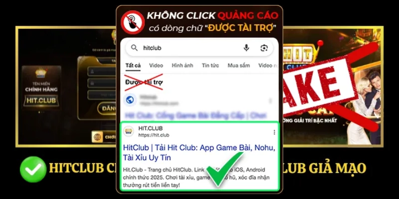 FANPAGE GIẢ MẠO HITCLUB ĐANG HOẠT ĐỘNG RỘNG RÃI 1 Can Than Khi Nhap Vao Link
